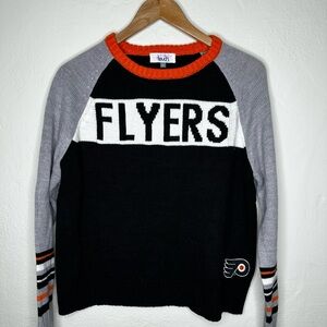 Touch by Alyssa Milano Black, Gray & Orange Philadelphia Flyers Crewneck Sweater